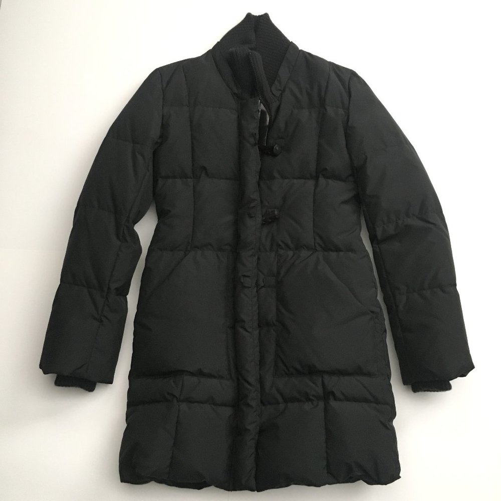 BCBG Max Azria Black Down Puffer Jacket, Size XXS